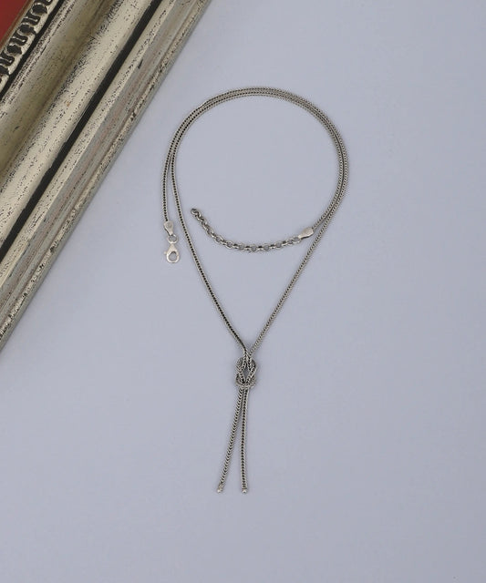 Gümüş Aşk Düğümü Kolye