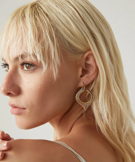 Vintage Esintili Gümüş Küpe