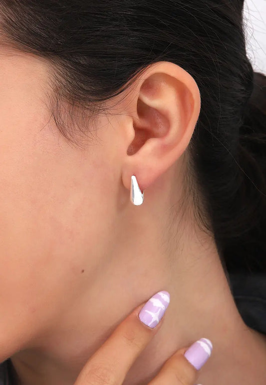 Minimal Damla Gümüş Küpe