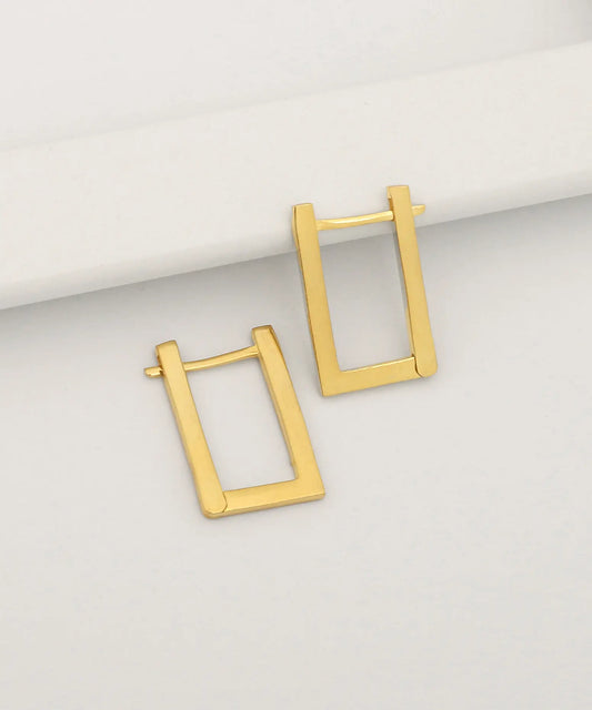 Altın Kaplama Minimal Geometrik Küpe