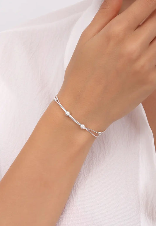 Top Detaylı Gümüş Bileklik