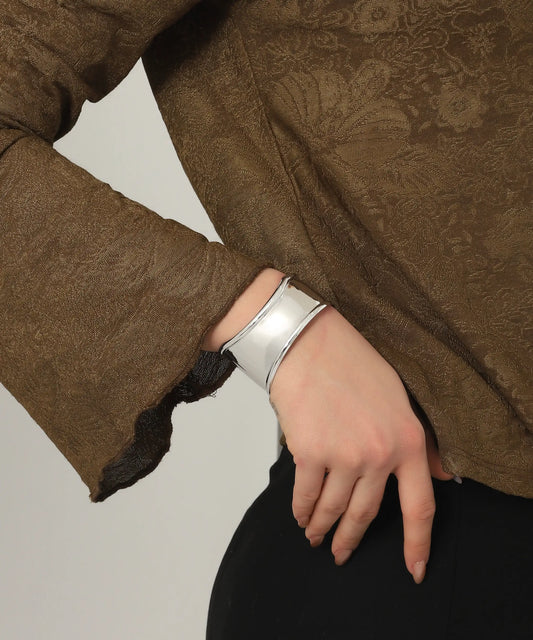 Gümüş Kaplama Modern Cuff Bileklik