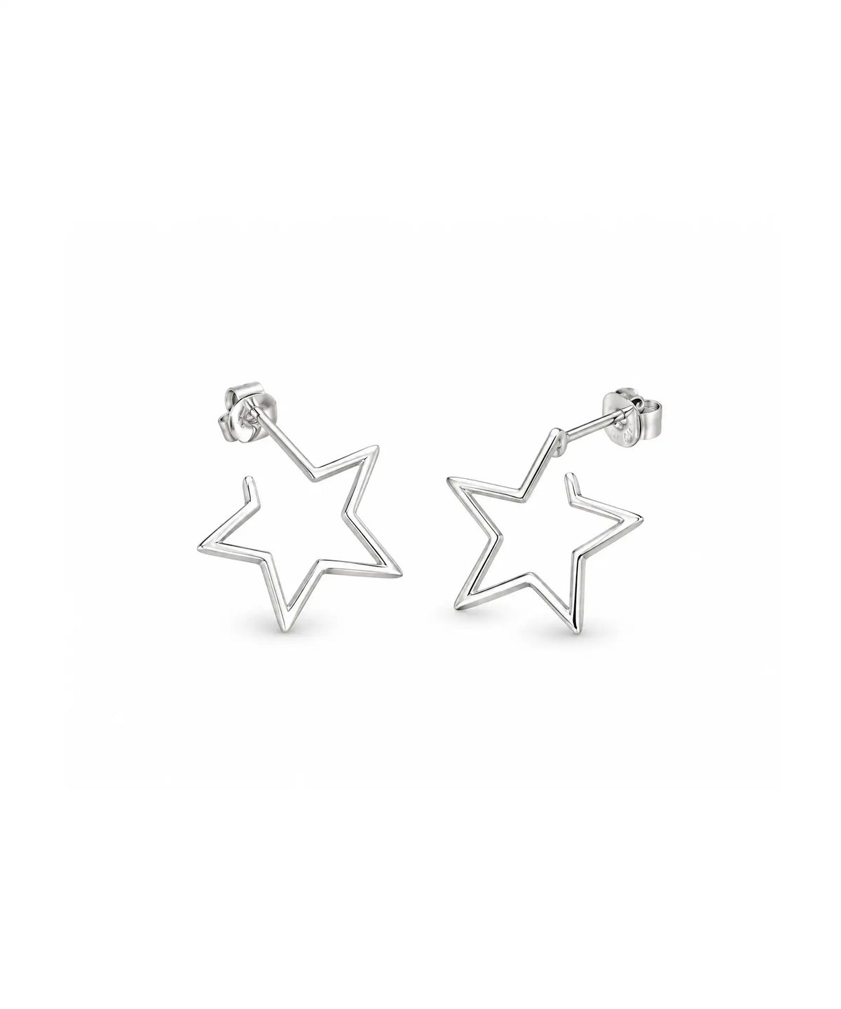 Modern Tasarım Yıldız Gümüş Küpe