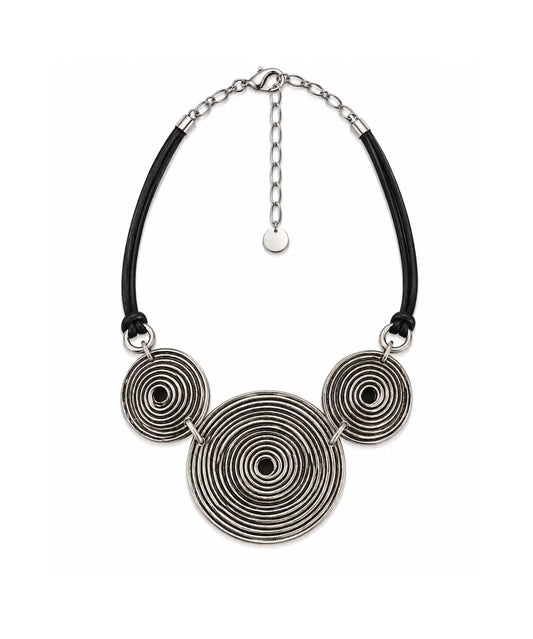 Spiral Tasarımlı Gümüş Kaplama Kolye