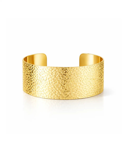 Altın Kaplama Kalın Cuff Bileklik
