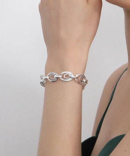 Zincir Motifli Gümüş Bileklik