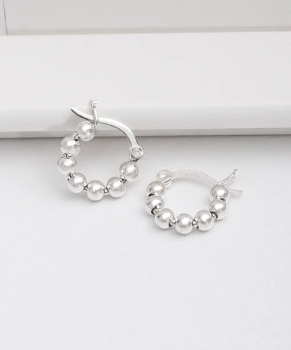 Gümüş Halka Top Küpe