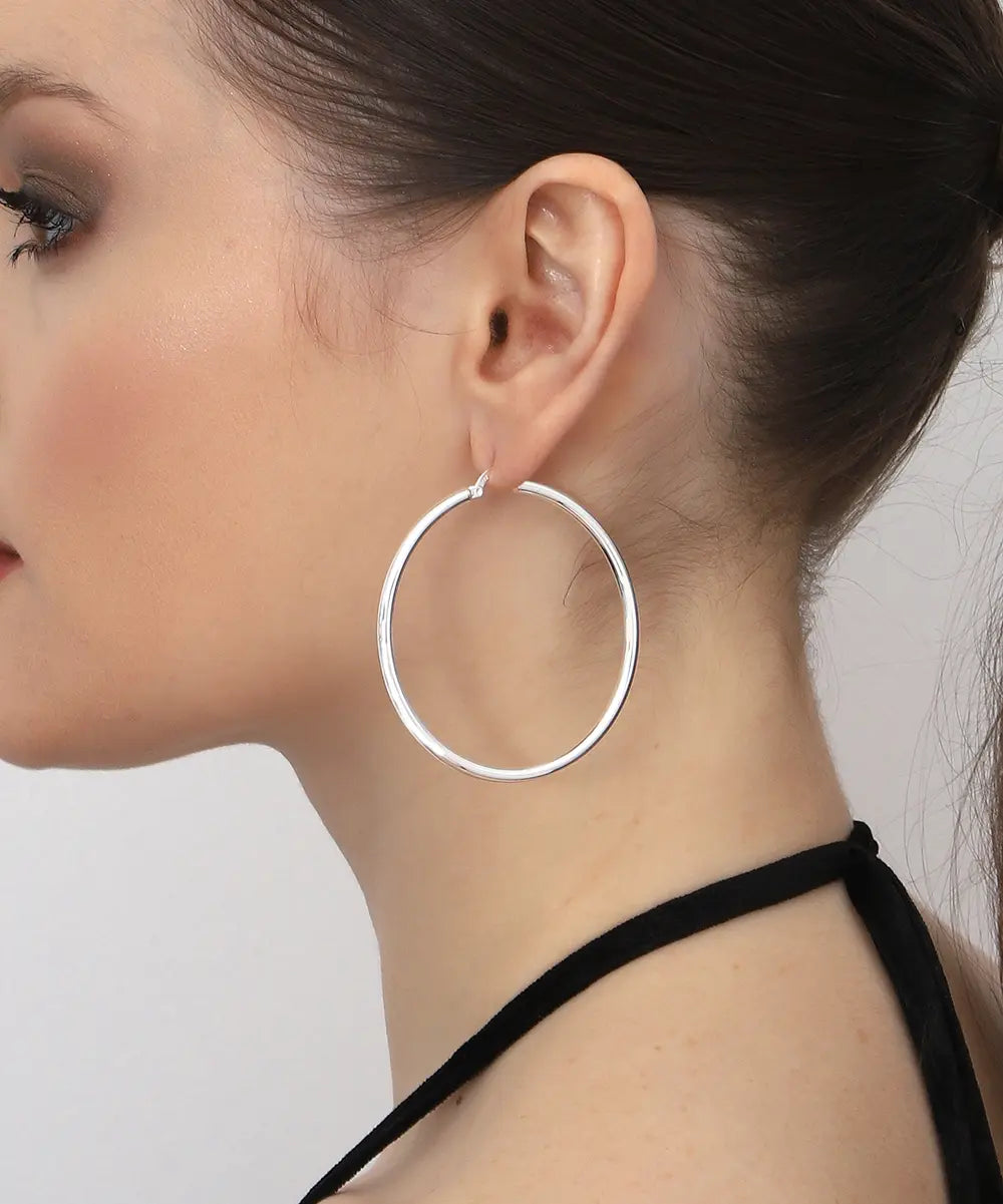 Gümüş Halka Küpe