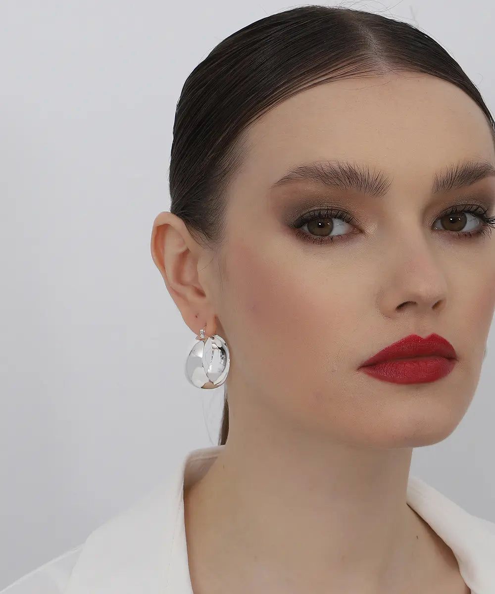 Gümüş Halka Küpe