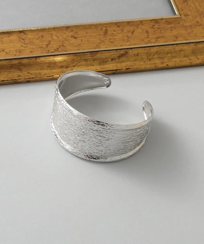 Gümüş Kaplama Kalın Cuff Bileklik