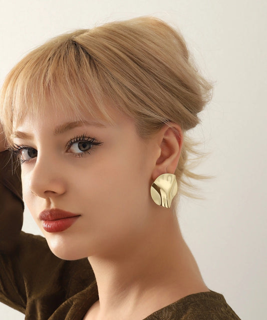 Modern Tasarım Altın Kaplama Küpe