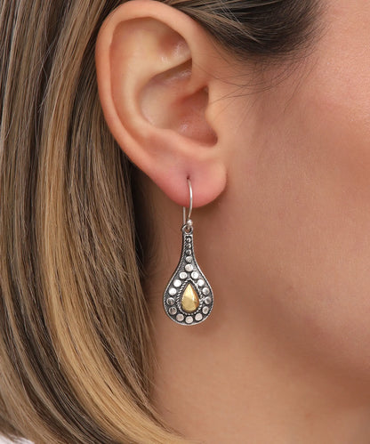 Gümüş Damla Bohem Küpe