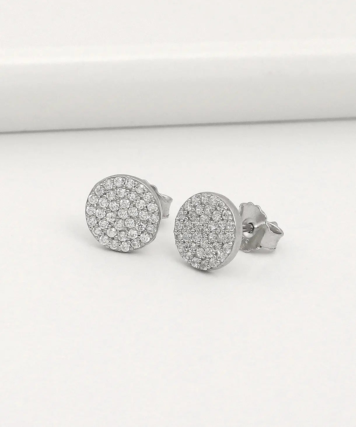 Gümüş Taşlı Minimal Küpe