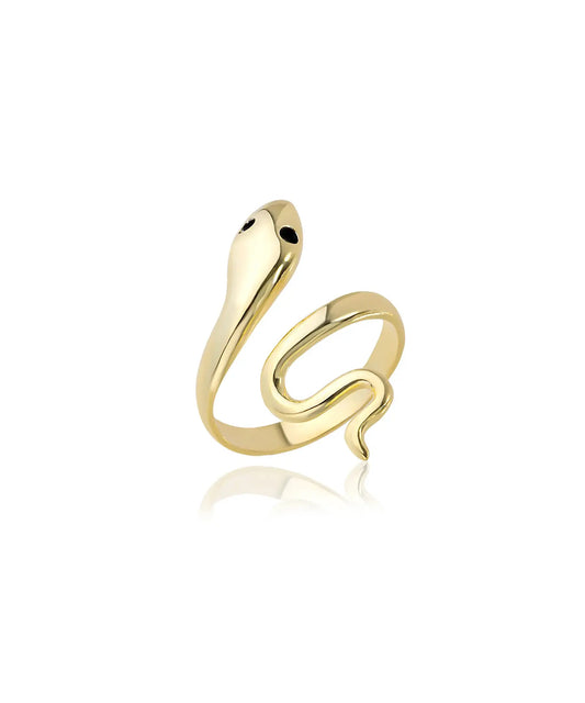 Yılan Altın Kaplama Ayarlanabilir Yüzük