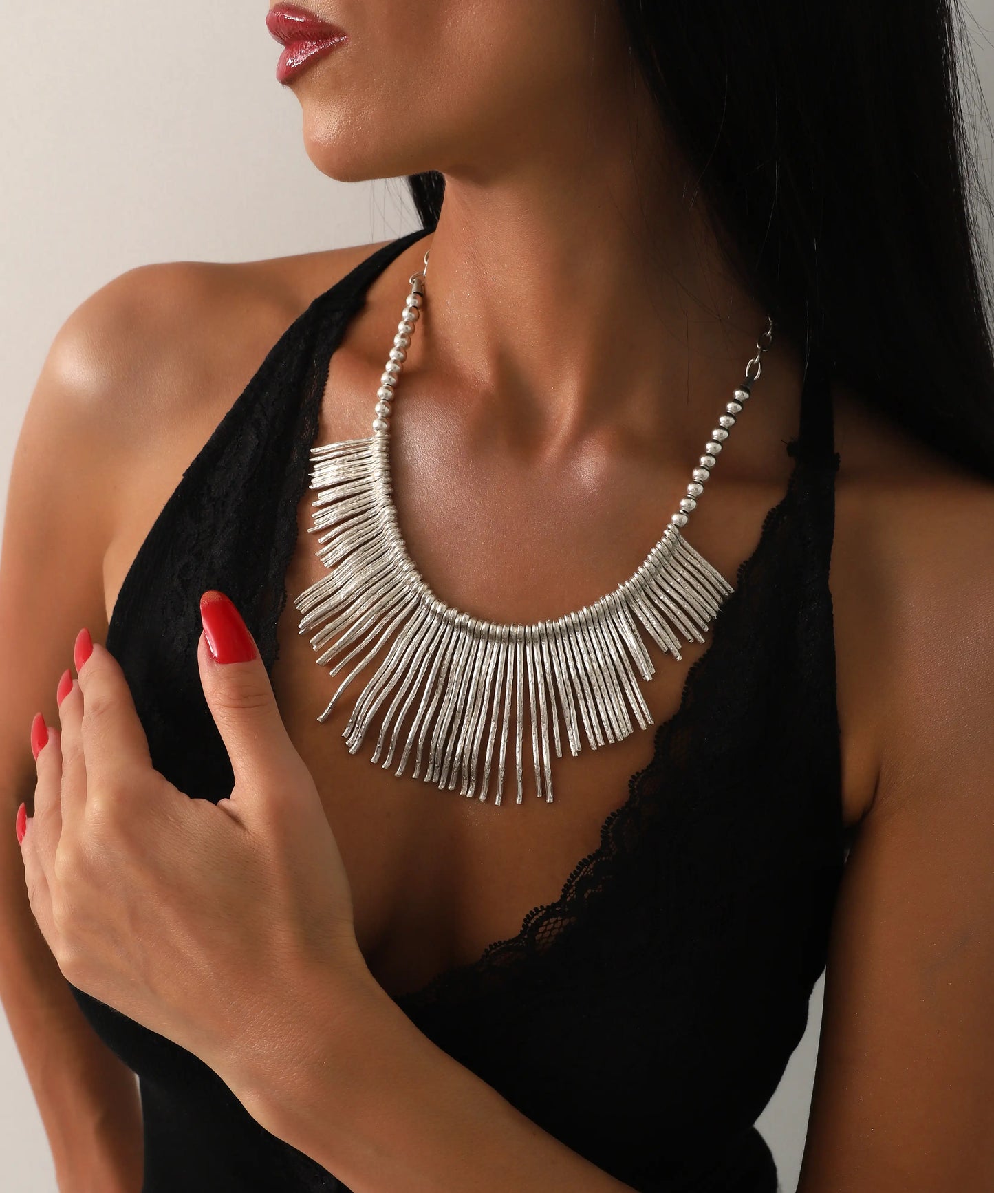 Gümüş Kaplama Zarif Kolye