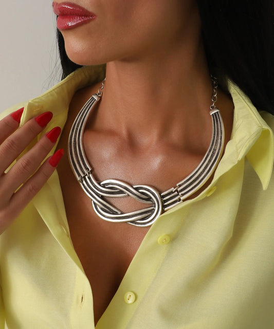 Aşk Düğümü Gümüş Kaplama Kolye