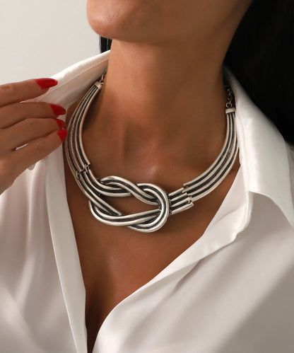 Aşk Düğümü Gümüş Kaplama Kolye