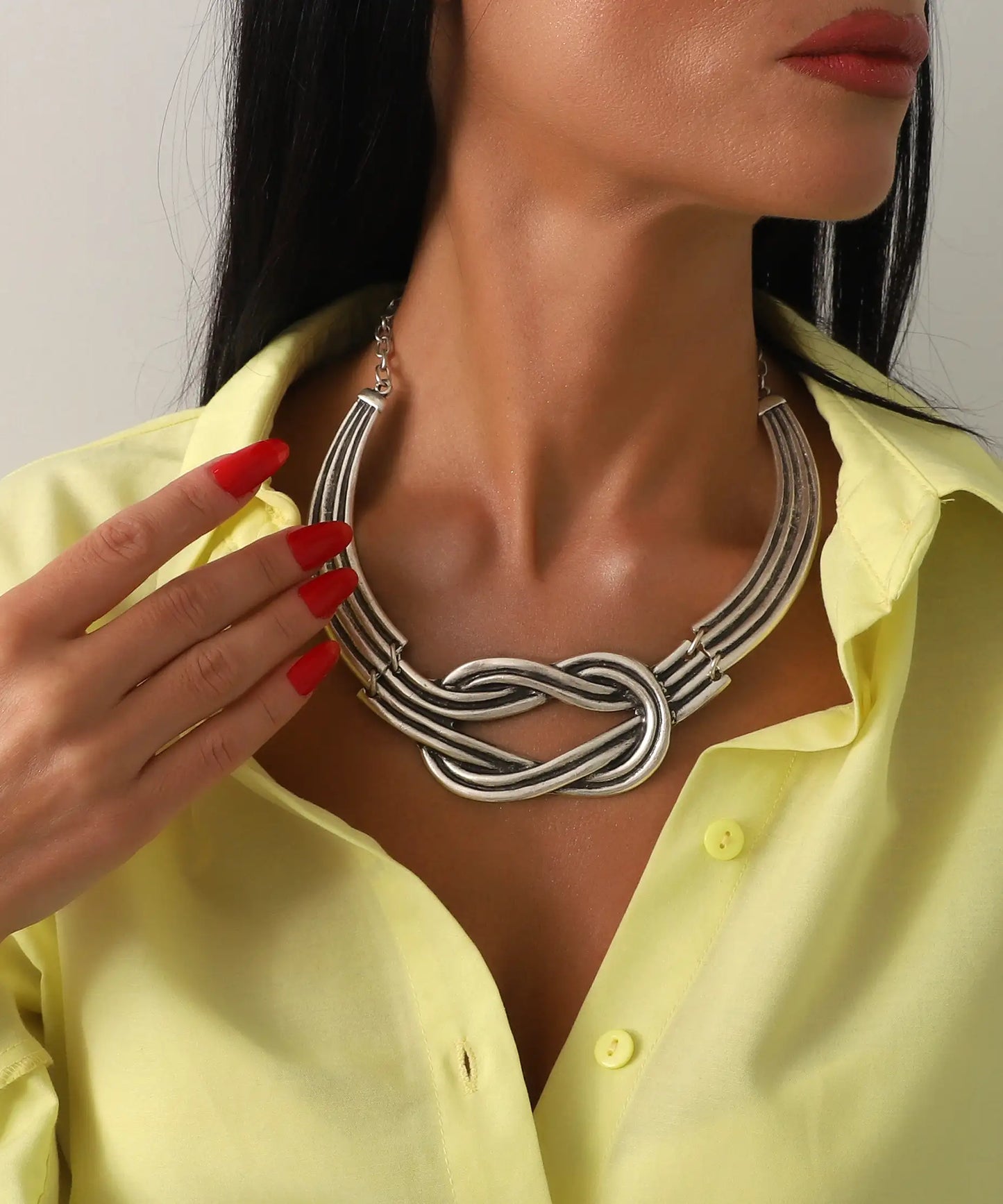 Aşk Düğümü Gümüş Kaplama Kolye