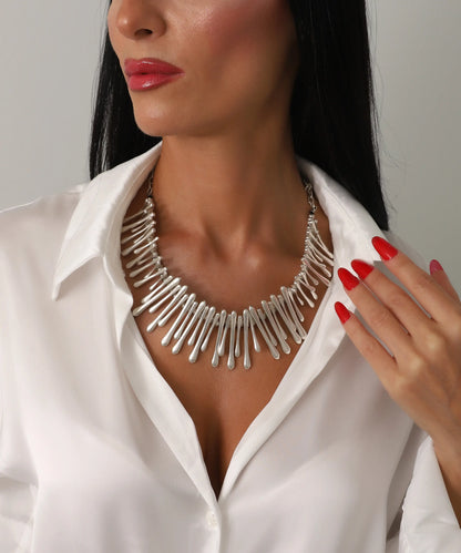 Damla Formlu Modern Tasarım Kolye