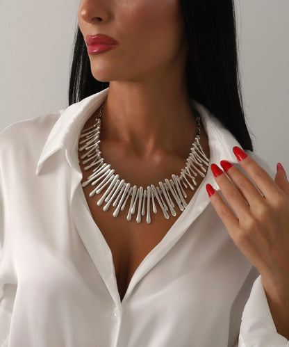 Damla Formlu Modern Tasarım Kolye