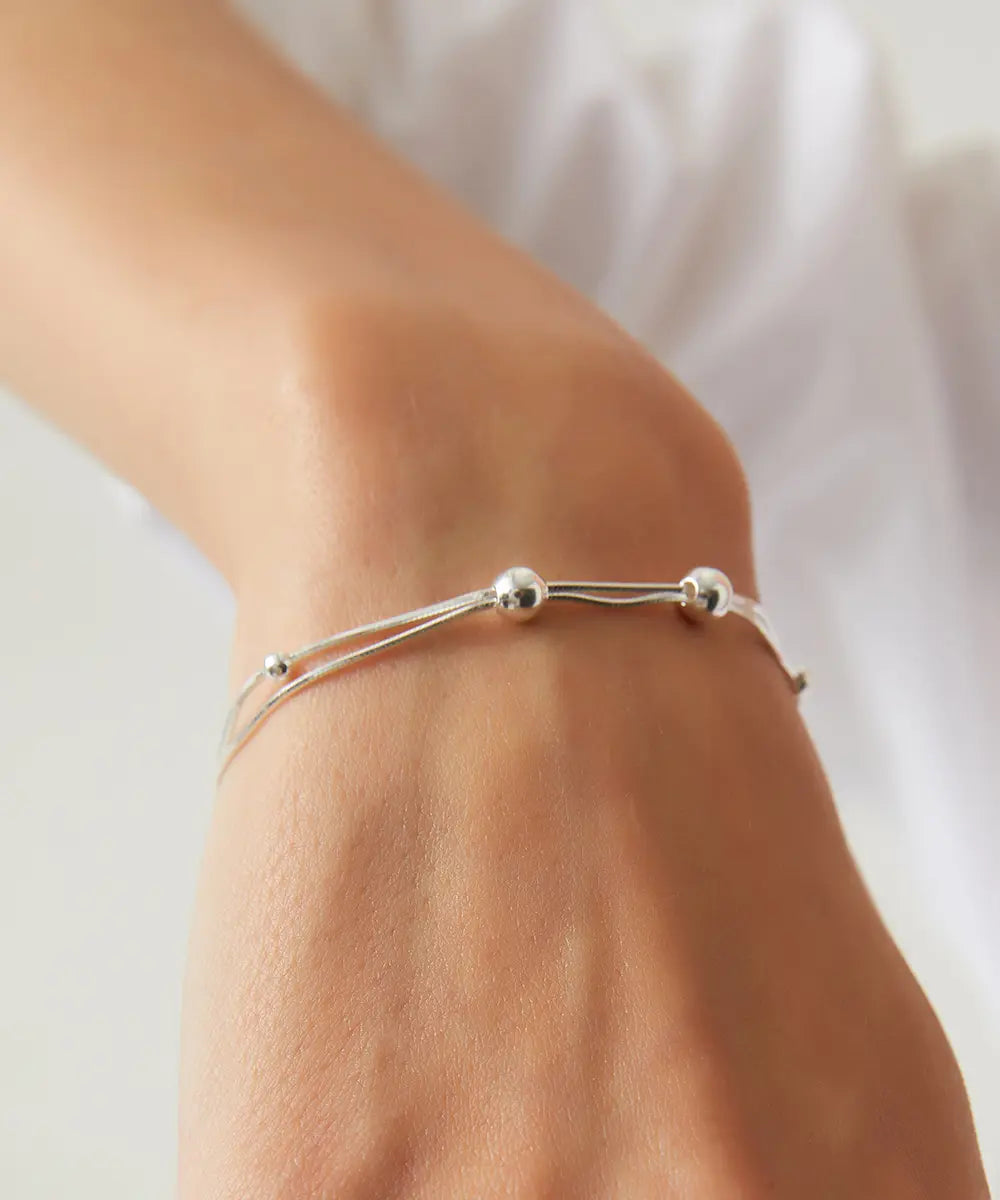 Top Detaylı Gümüş Bileklik