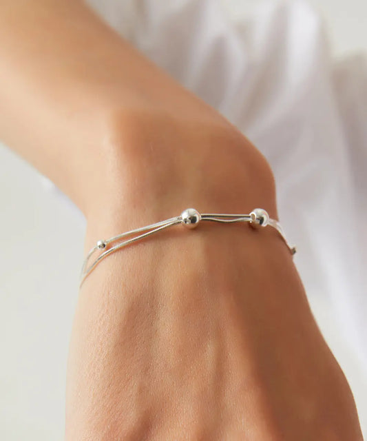 Top Detaylı Gümüş Bileklik