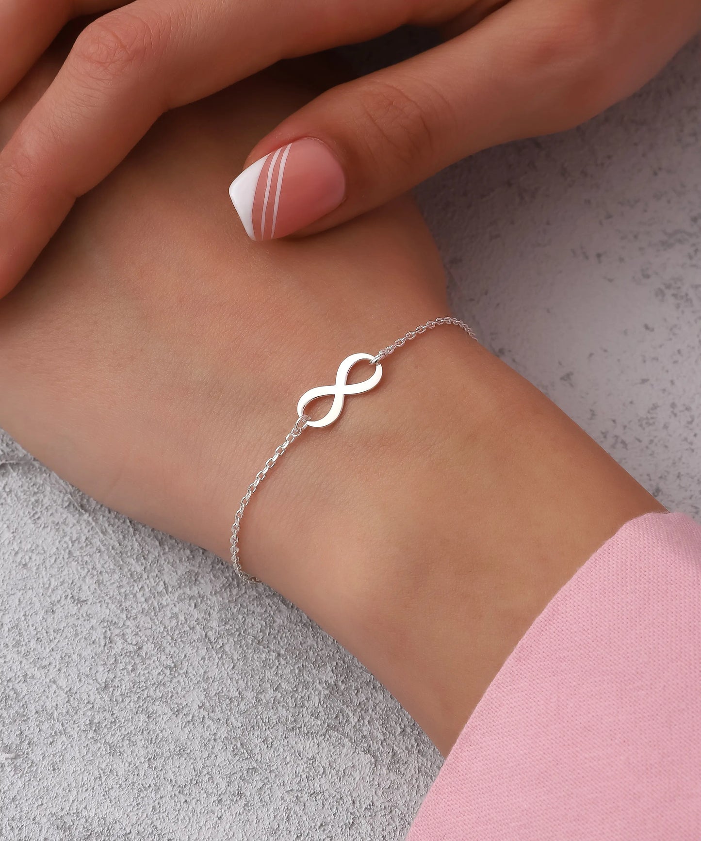 Minimal Sonsuzluk Gümüş Bileklik