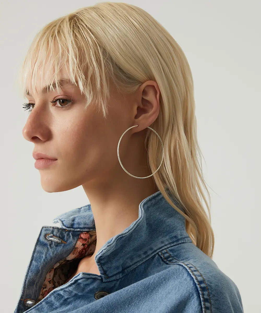 Gümüş Halka Küpe