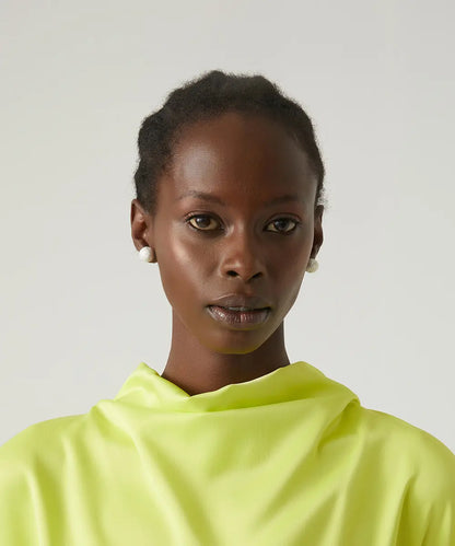 Gümüş Çift Taraflı Top Küpe