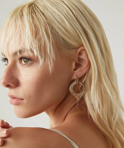 Vintage Esintili Gümüş Küpe