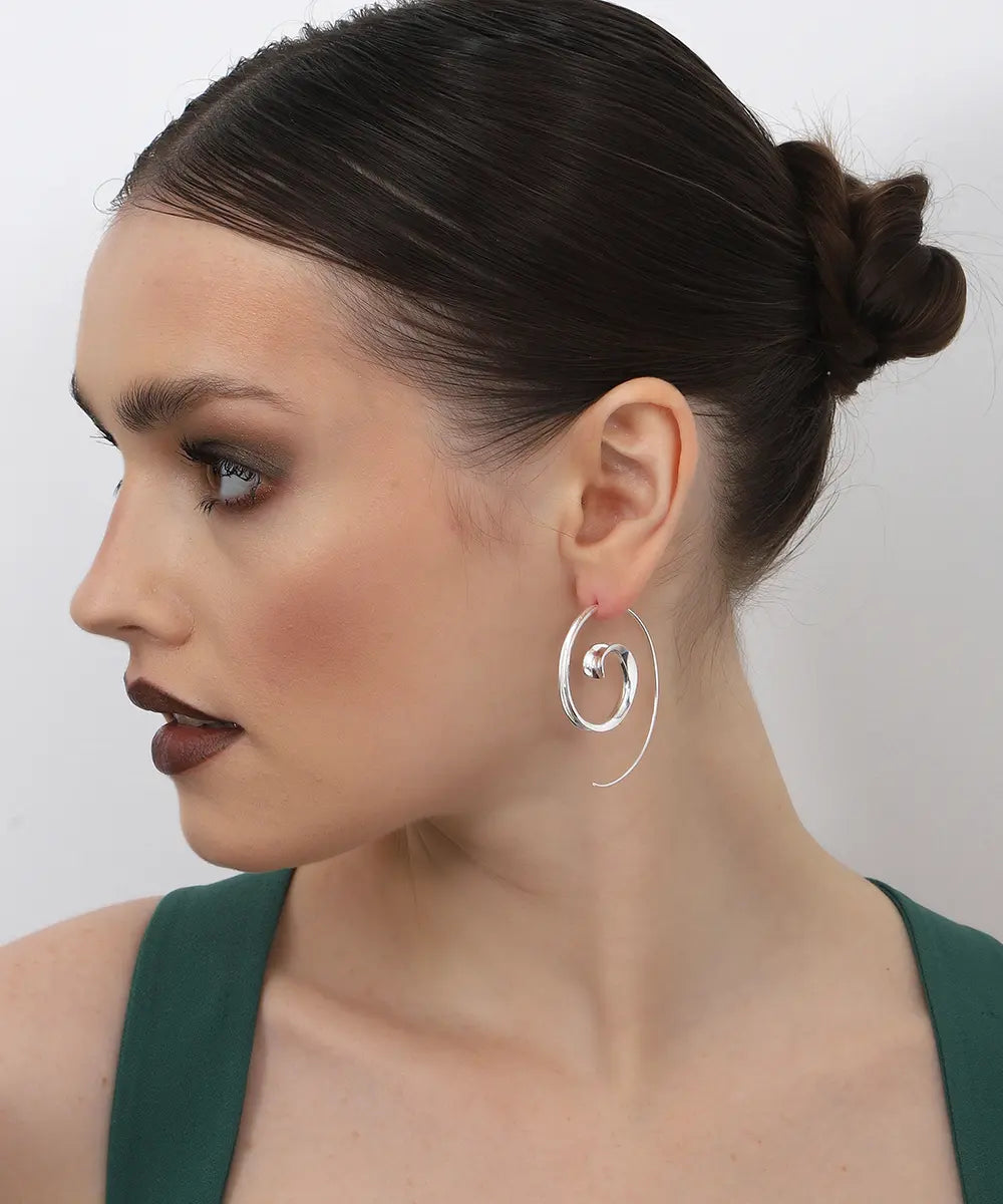 Gümüş Spiral Küpe