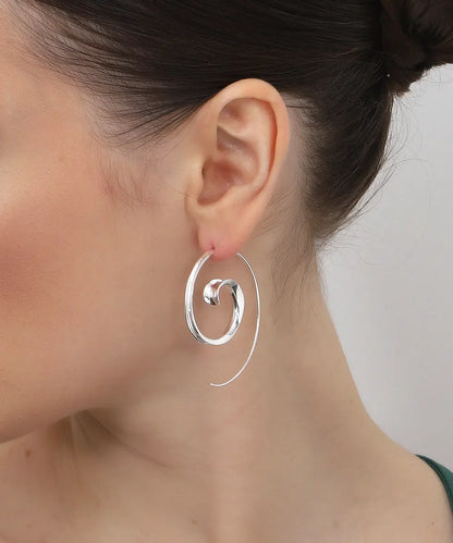 Gümüş Spiral Küpe