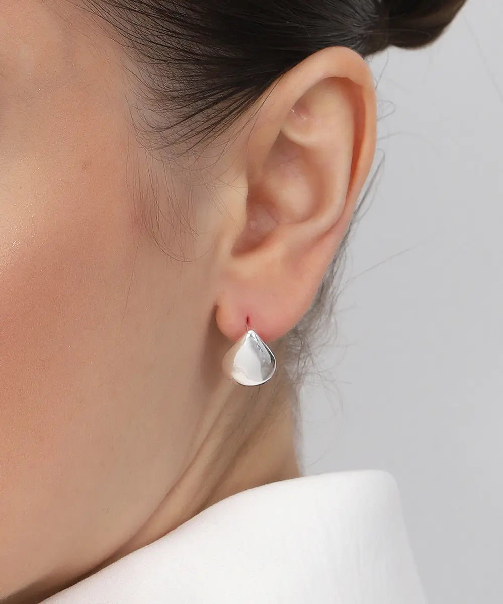 Minimal Damla Gümüş Küpe