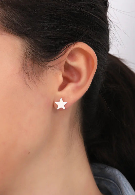 Gümüş Yıldız Küpe