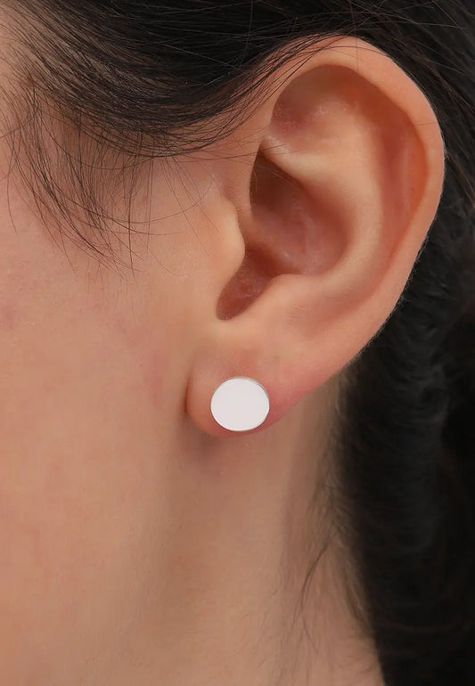 Klasik Yuvarlak Gümüş Küpe