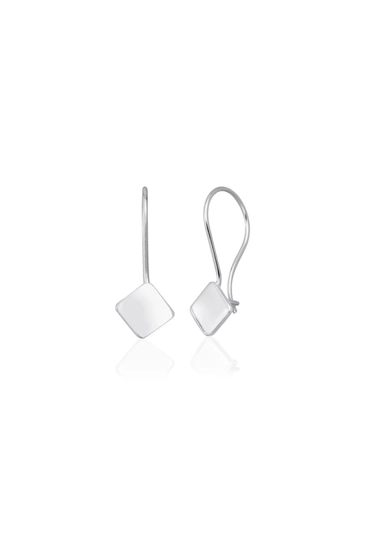 Minimal Geometrik Gümüş Küpe