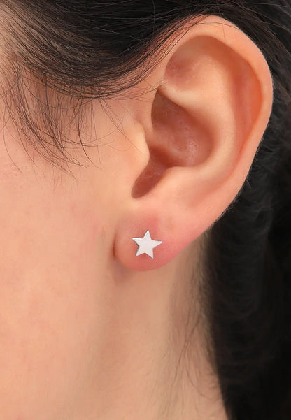 Yıldız Tasarımlı Gümüş Küpe