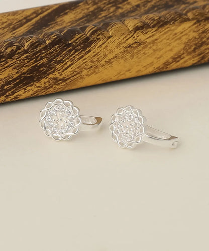 Minimal Modern Tasarım Gümüş Küpe