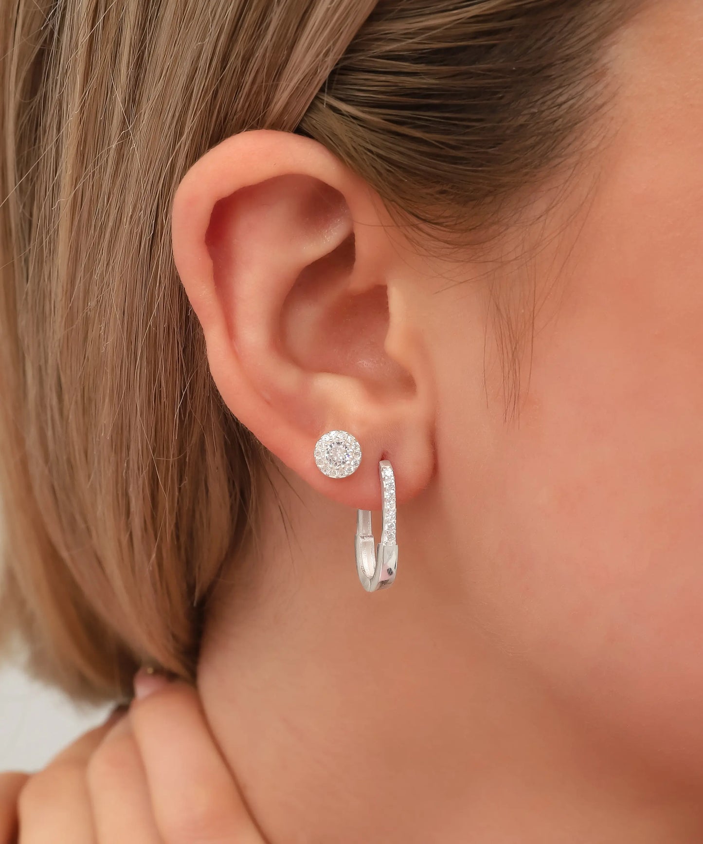 İkili Kombin Gümüş Küpe