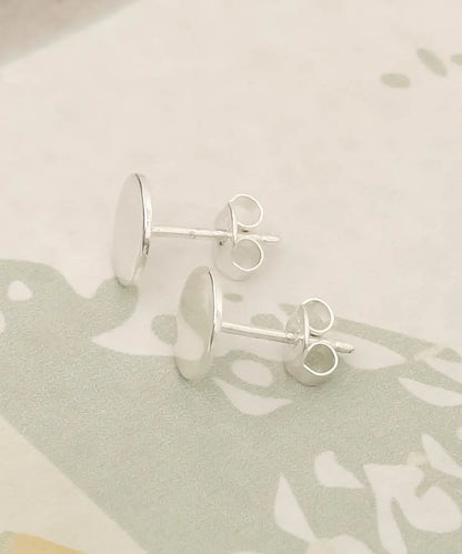 Minimal Yuvarlak Tasarım Gümüş Küpe