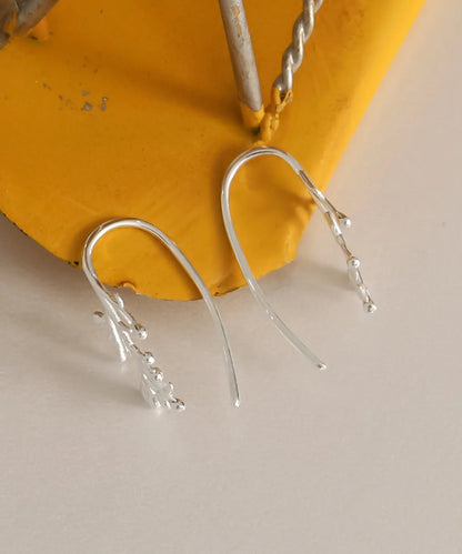 Minimal Doğa Motifli Gümüş Küpe