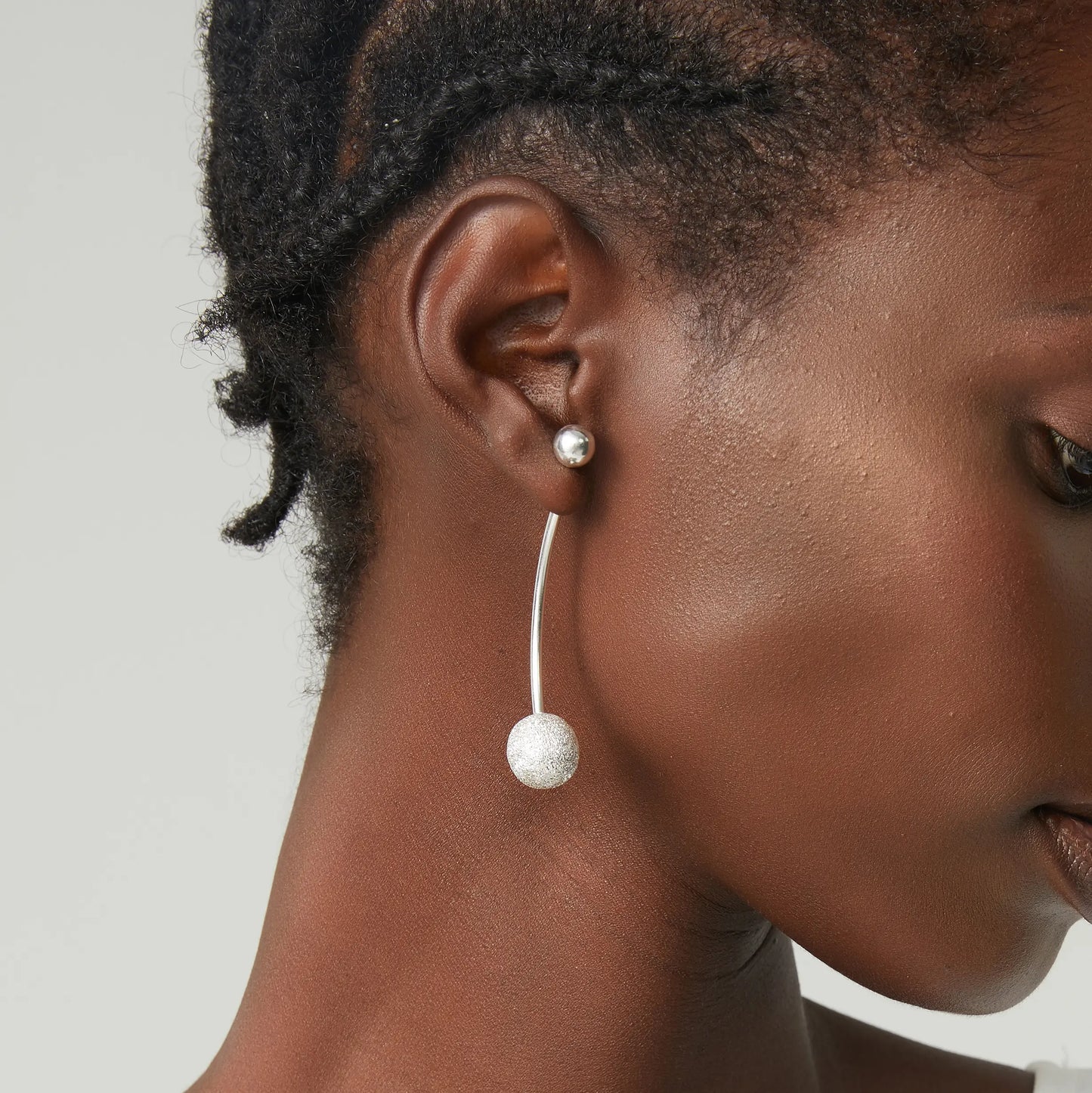 Işıltılı Top Tasarım Küpe Yüzük Seti