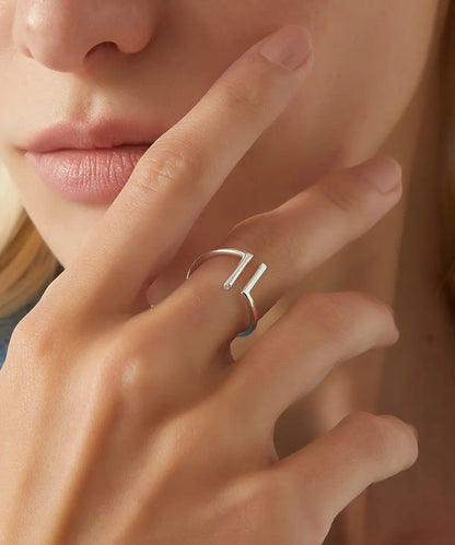 Minimal Asimetrik Gümüş Yüzük