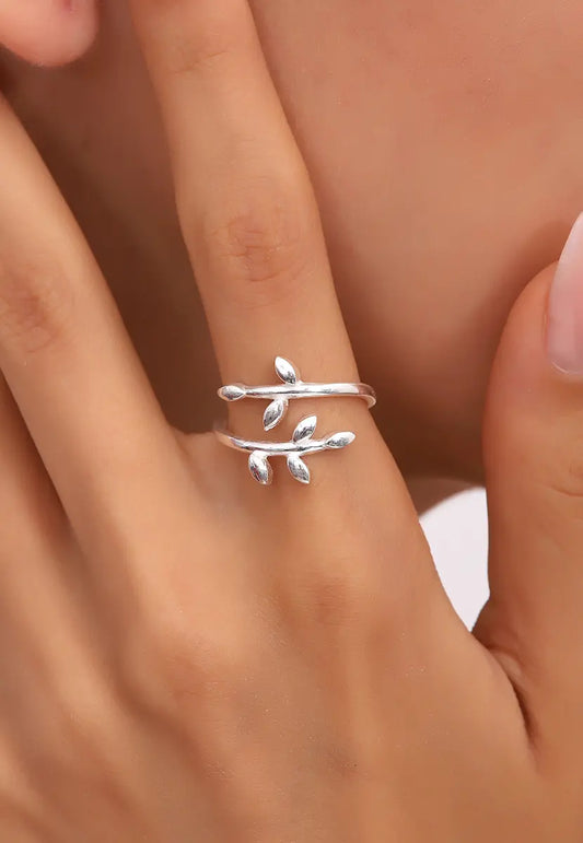 Gümüş Minimal Dal Yüzük