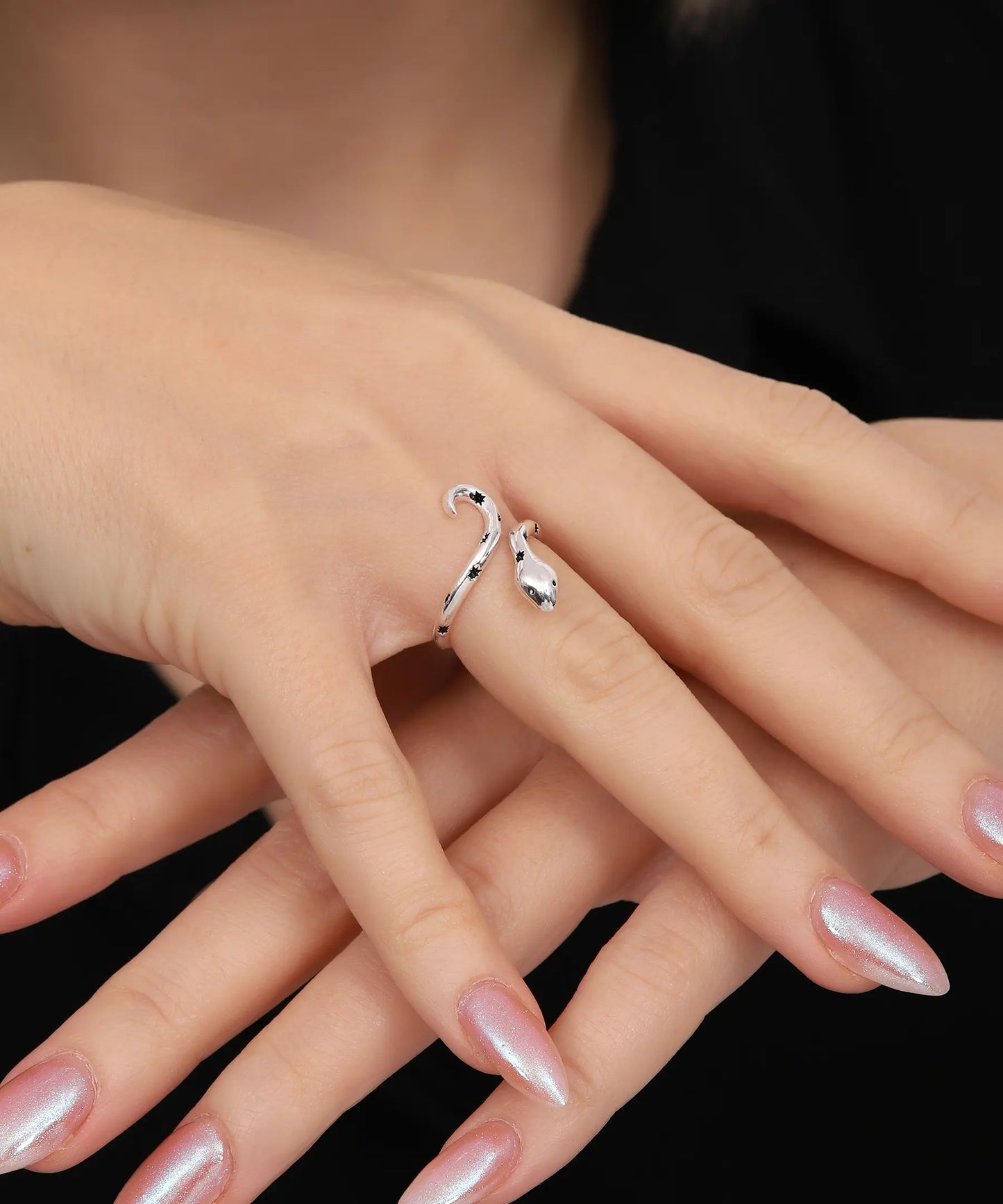 Astroloji Esintili Yılan Gümüş Yüzük