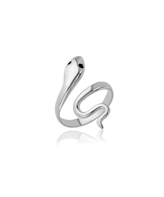 Yılan Ayarlanabilir Gümüş Yüzük