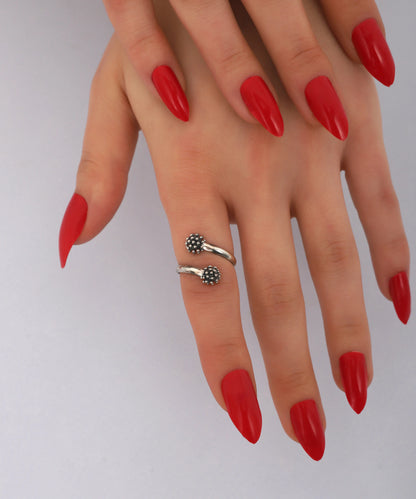 Oksitli 925 Ayar Gümüş Tasarım Yüzük