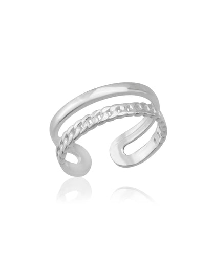 925 Ayar Gümüş Tasarım Bant Yüzük