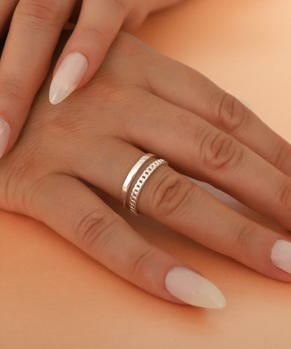 925 Ayar Gümüş Tasarım Bant Yüzük