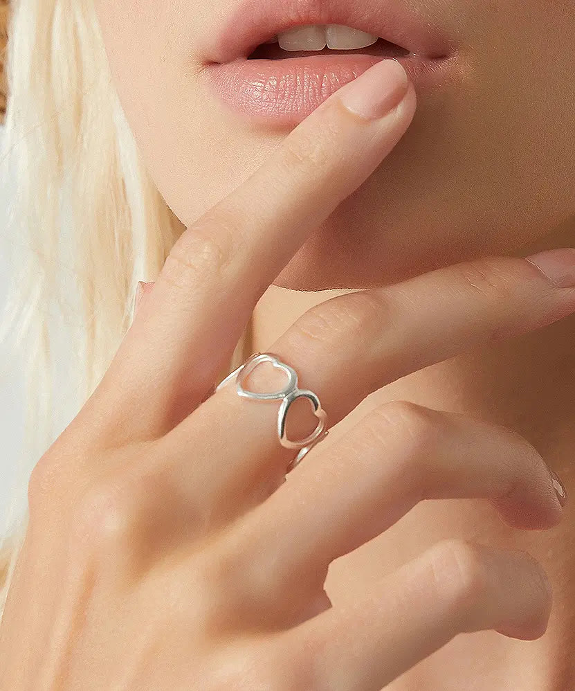 Kadın Kalp Bant Yüzük